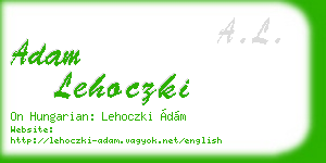 adam lehoczki business card